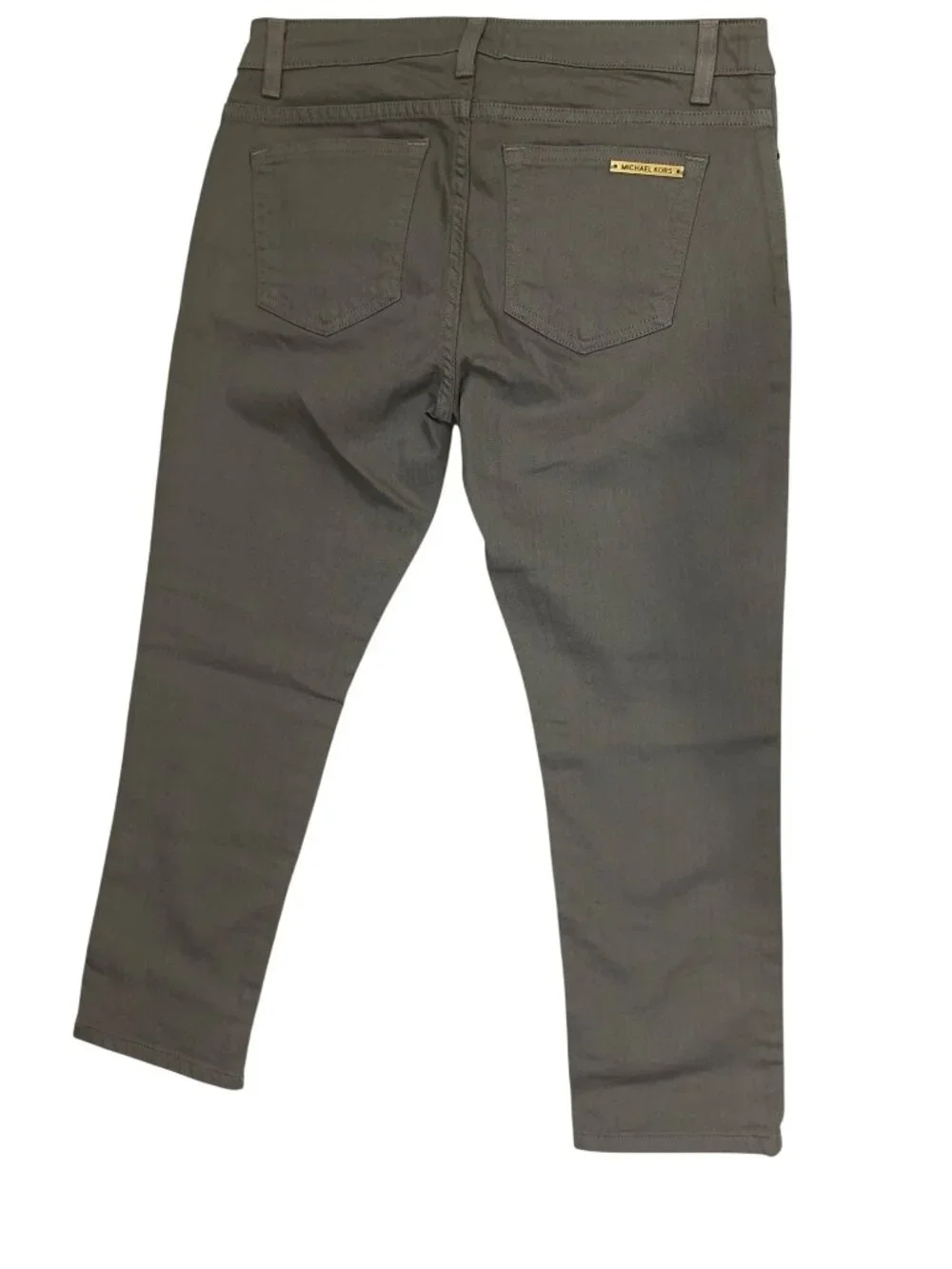 New Michael Kors Pants Cropped Grey  Jeans Womens 4 Stretch Slim Mid Rise Capri